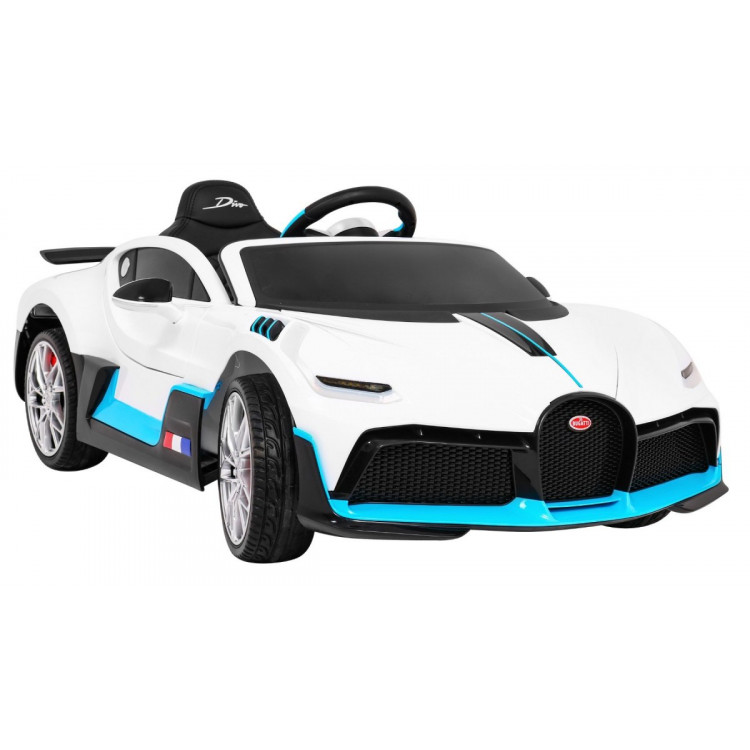 Elektrické autíčko Bugatti Divo nelakované - biele